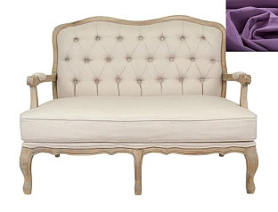 фото Прямой диван модерн Yareli фиолетовый в интерьере