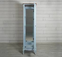 красивый Шкаф "Leontina Blue" для посуды узкий/низкий арт ST9319B