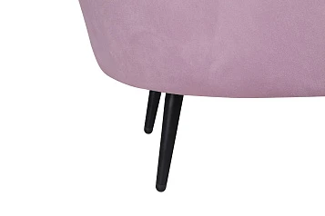 заказать Дизайнерский двухместный диван Pearl Double Pink на черных ножках