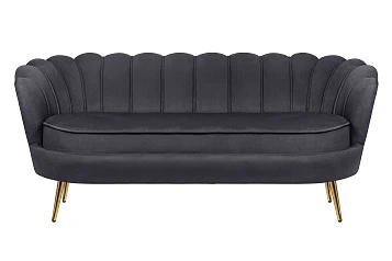 Трехместный диван ракушка для гостиниц Pearl Triple Black в интернет-магазине