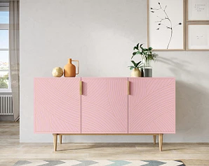 заказать Комод с тремя дверками "Line" LN02/GR1/pink в интернет-магазине