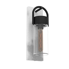 стильные 900286 Уличный настенный светильник CARRARO, E27, 1X60W, IP44, L115, H380, A130, сталь, серый, черный/стекло, прозрачный
