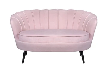 заказать Диван ракушка Pearl Double Pink на черных ножках