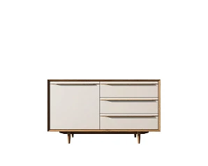 фото Комод "Bruni white" с ящиками и дверкой арт BR-02WH