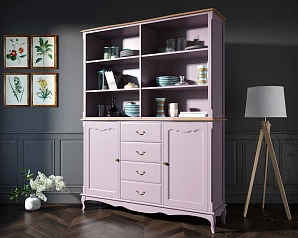 купить стильный Шкаф Leontina Lavanda с открытым верхом арт ST9351/2L в интернет-магазине