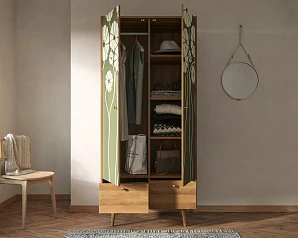 красивый Шкаф двухстворчатый "Berber" арт BB16/Print_53 в интернет-магазине