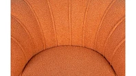 купить Низкое кресло ракушка Pearl Orange Boucle на черных ножках