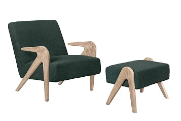 фото Кресло с пуфом Arrow Oak в интерьере