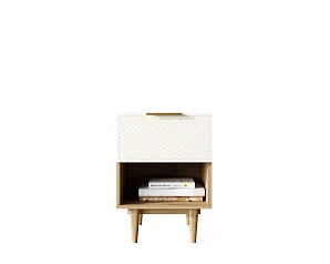 Тумбочка с верхним ящиком "Line" LN10/GR1/beige в интерьере