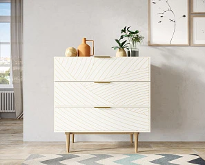 заказать Комод с тремя ящиками "Line" LN12/GR1/beige