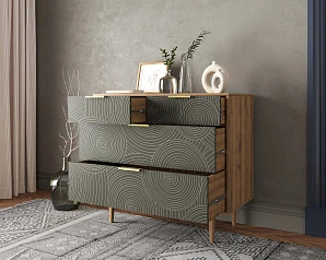 купить Комод с четыремя ящиками "Line" R22/browngrey в интернет-магазине