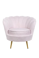 Низкое кресло ракушка Pearl Pink Boucle на заказ в интернет-магазине