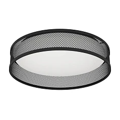 купить красивые 900795 Потолочный светильник LUPPINERIA, 20W (LED), 3000K, 2400lm, H95, ?385, сталь, черный / пластик, белый