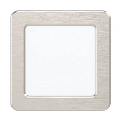 красивые 99167 Светодиодный встраиваемый светильник FUEVA 5, 5,5W (LED), 117х117, ET26, 650lm, 3000K, сталь, никель на заказ