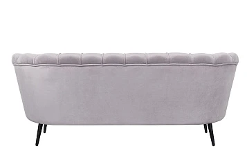 Дизайнерский диван для гостиниц Pearl Triple Grey на черных ножках в интернет-магазине