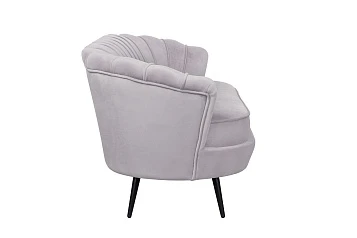 Дизайнерский диван для гостиниц Pearl Triple Grey на черных ножках в интернет-магазине