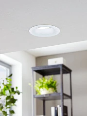 фото 98243 Светодиодный встраиваемый светильник SALICETO димм., 6W(LED), ?88, 380lm, 3000K, алюминий, белый