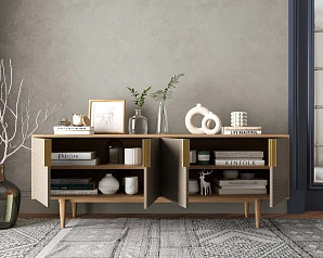 купить красивый Комод под TV с четыремя дверками "Line" R21/beige