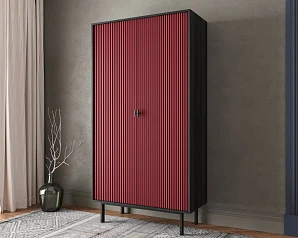 красивый Шкаф двухдверный "Emerson" арт EM091/red/L на заказ