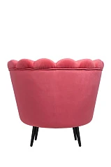 Низкое кресло ракушка Pearl Karmin на черных ножках в интернет-магазине