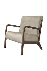 заказать стильные Низкое кресло с деревянными подлокотниками Mody Taupe коричневое