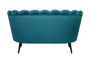 Диван ракушка Pearl Double Marine Velvet на черных ножках в интернет-магазине