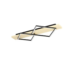 901929 Светодиодный настенно-потолочный светильник BOYAL, 1X13W 1X15W(LED LED), 3000K, 1750 2050lm, сталь, дерево, черный, коричневый, белый в интерьере