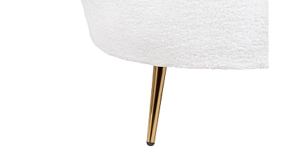 Комплект кресел и дивана ракушка Pearl Double White Boucle в интернет-магазине