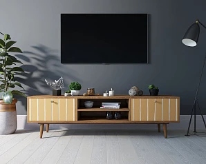 Комод "Berber" с нишей низкий под TV принт 43 арт BB49/Print_43 на заказ