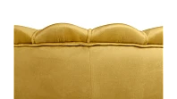 купить Низкое кресло ракушка Pearl Yellow на черных ножках