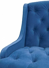 Прямой двухместный американский диван Sommet синий на заказ