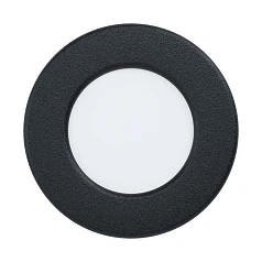 красивые 99213 Светодиодный встраиваемый светильник FUEVA 5, 2,7W (LED), ?86, ET26, IP44, 360lm, 4000K, сталь, черн на заказ