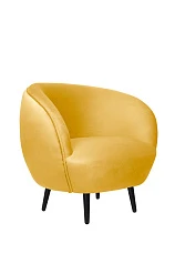 красивое Мягкое кресло Small Benee Yellow на черных ножках в интернет-магазине