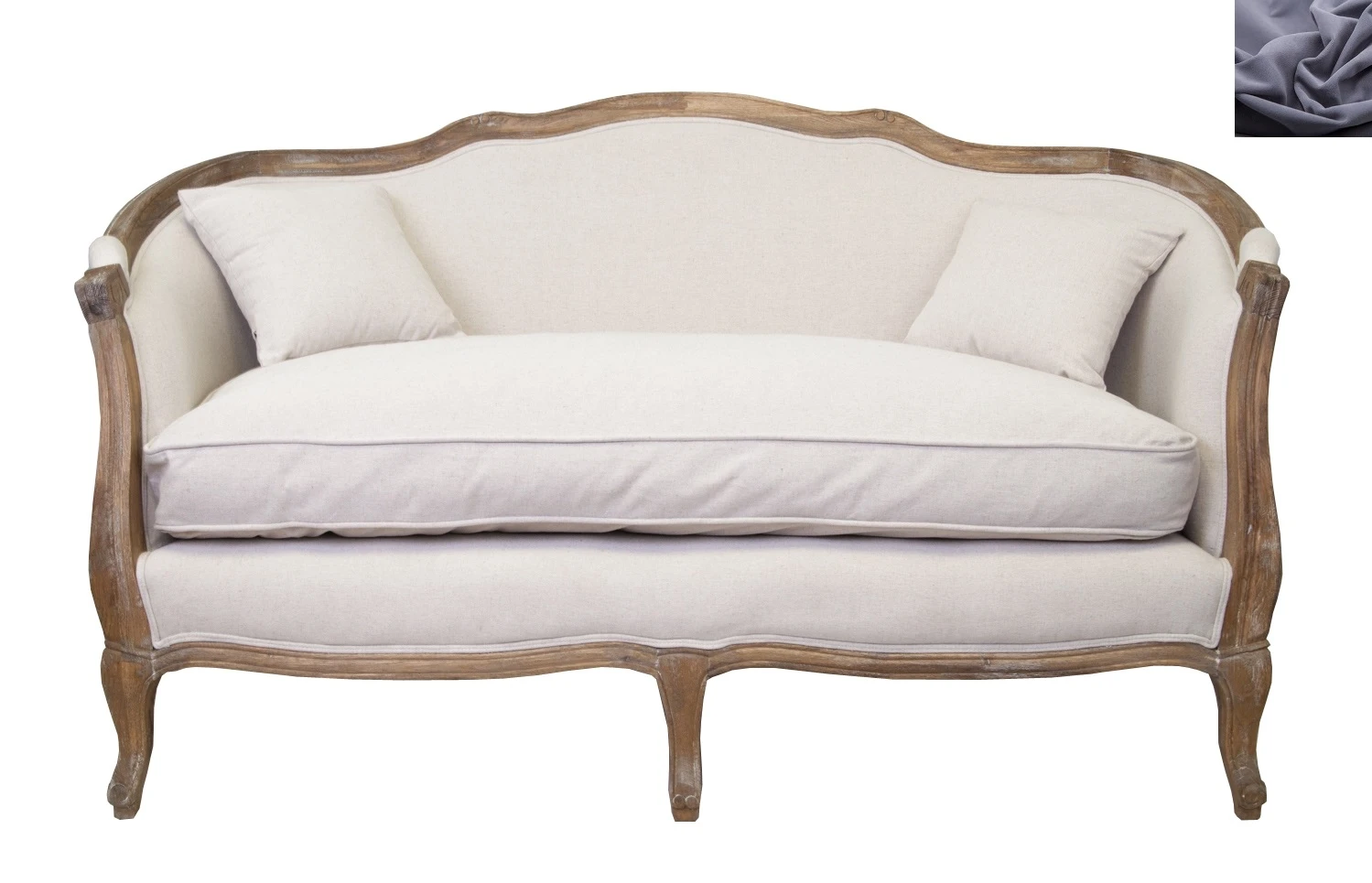 купить стильный Диван ампир Darcy 2 цвет серый в интернет-магазине