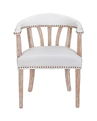 Мягкий стул с подлокотниками Tanner White Leather в интерьере