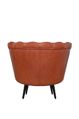 заказать Низкое кресло ракушка Pearl Brown на черных ножках