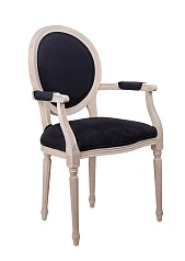 фото Мягкий стул с подлокотниками Delo Arm Black Velvet в интерьере