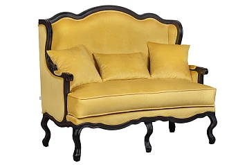 Двухместный дизайнерский диван Brody Double yellow
