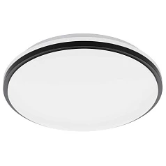 красивые 900366 Настенно-потолочный светильник PINETTO, LED 18W, 1850lm, IP44, H65, ?340, сталь, белый/пластик, белый, черный в интернет-магазине