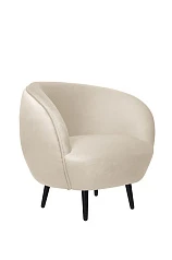 красивое Мягкое кресло Small Benee Beige на черных ножках на заказ