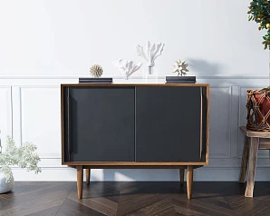 фото Комод "Bruni Black" две дверки арт BR25Black