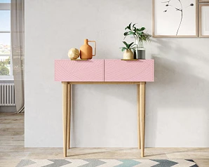 фото Консоль с двумя ящиками "Line" LN16/GR1/pink