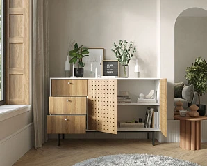Комод с дверками и ящиками KOTO арт KT26 в интерьере