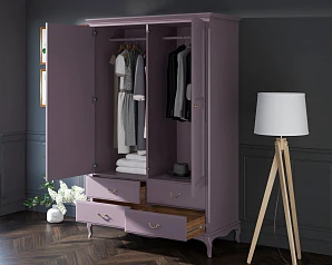 купить стильный Шкаф "Leontina Lavanda" двустворчатый с ящиками арт ST9327KR2L