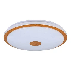 купить 900599 Настенно-потолочный светильник LANCIANO 1, LED 36W, 3300lm, H80, ?560, сталь, дерево, белый, коричневый/пластик с эффектом кристаллов, белый, х