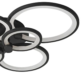 Светильник Oris 6 rings black в интерьере