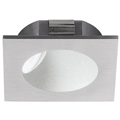 стильные 96902 Светодиодный встраиваемый светильник для лестниц ZARATE, 2W(LED), 80х80, литой алюминий, серебря