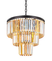 красивые Люстра Odeon 3 Rings Amber