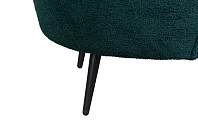 Низкое кресло ракушка Pearl зеленый Boucle на черных ножках в интернет-магазине