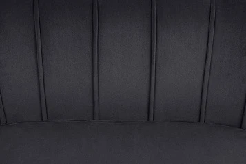 Диван ракушка для гостиниц Pearl Triple Black на черных ножках